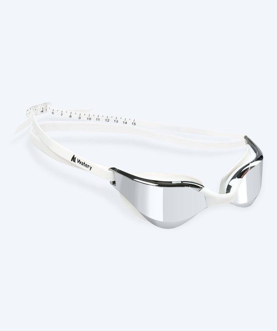 Watery Schwimmbrille - Instinct Mirror - Weiss/Silber