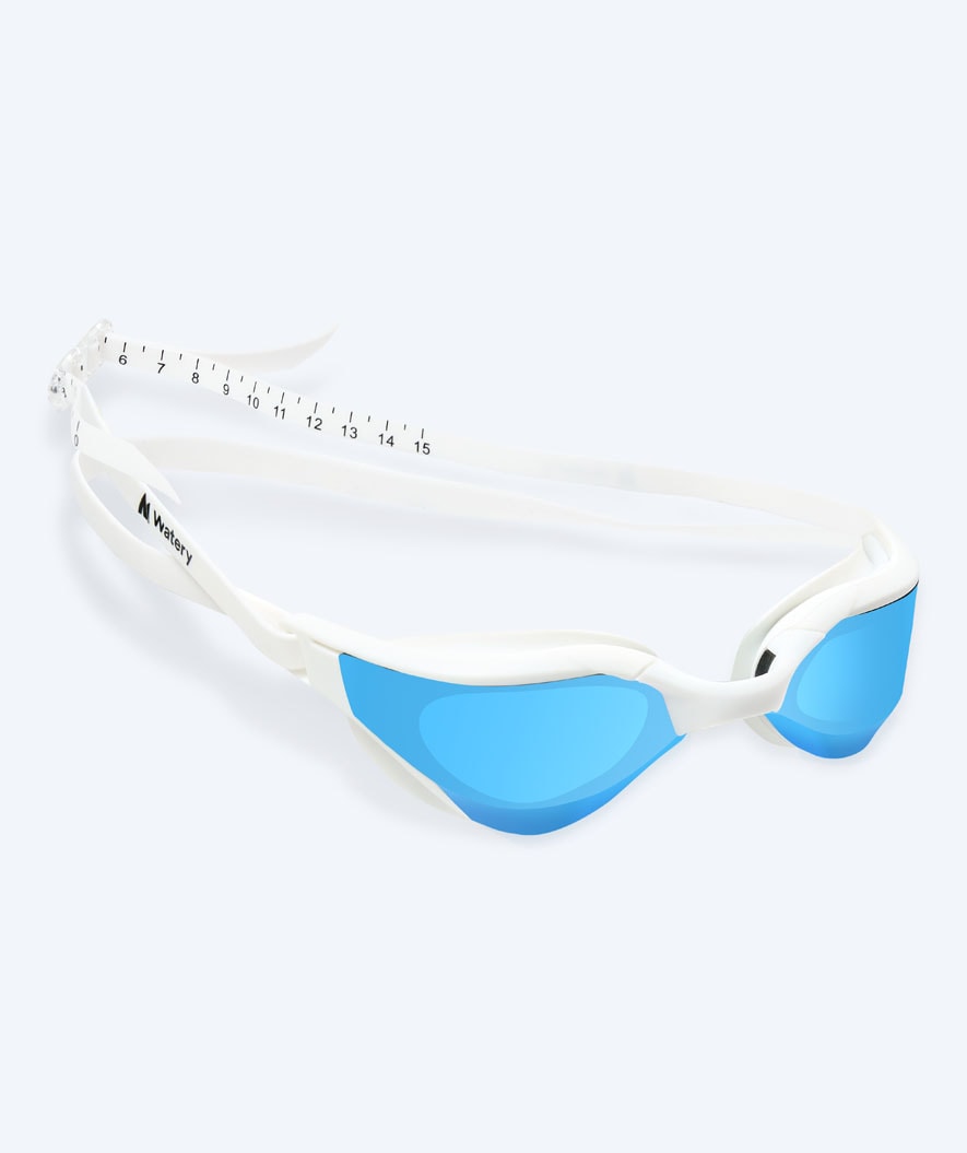 Watery Schwimmbrille - Instinct Ultra Mirror - Weiß/blau