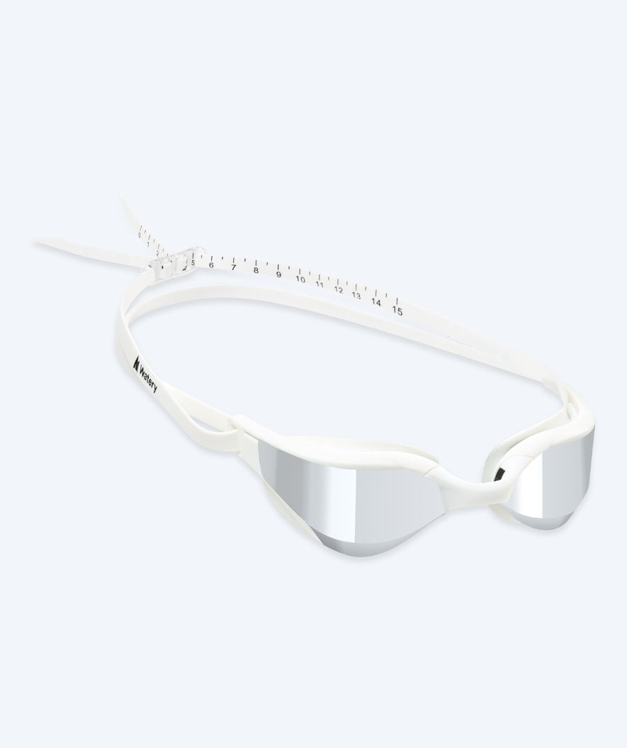 Watery Schwimmbrille - Instinct Ultra Mirror - Weiss/Silber