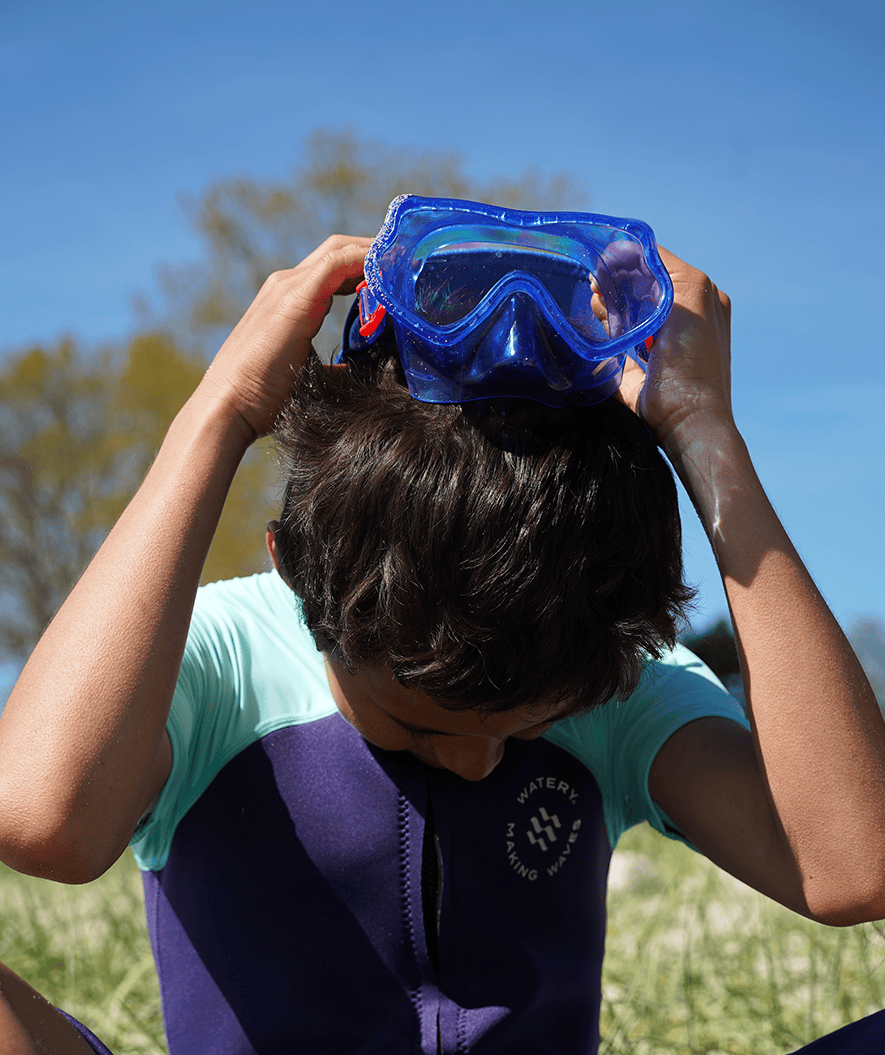 Watery Combo Schnorchelset für Kinder (4-10) - Winslet - Blau