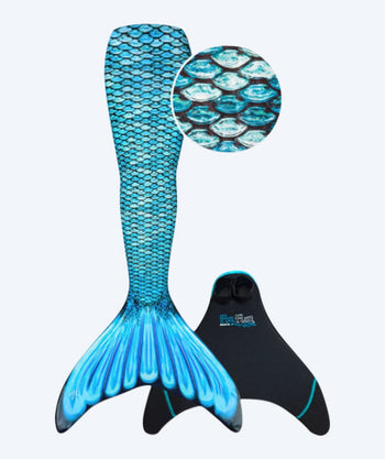 Fin Fun Meerjungfrauenschwanz für Erwachsene - Set - Tidal Teal (Hellblau)