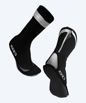 ZONE3 Neoprensocken für Freiwasser - Neopren (2mm) - Schwarz/silber