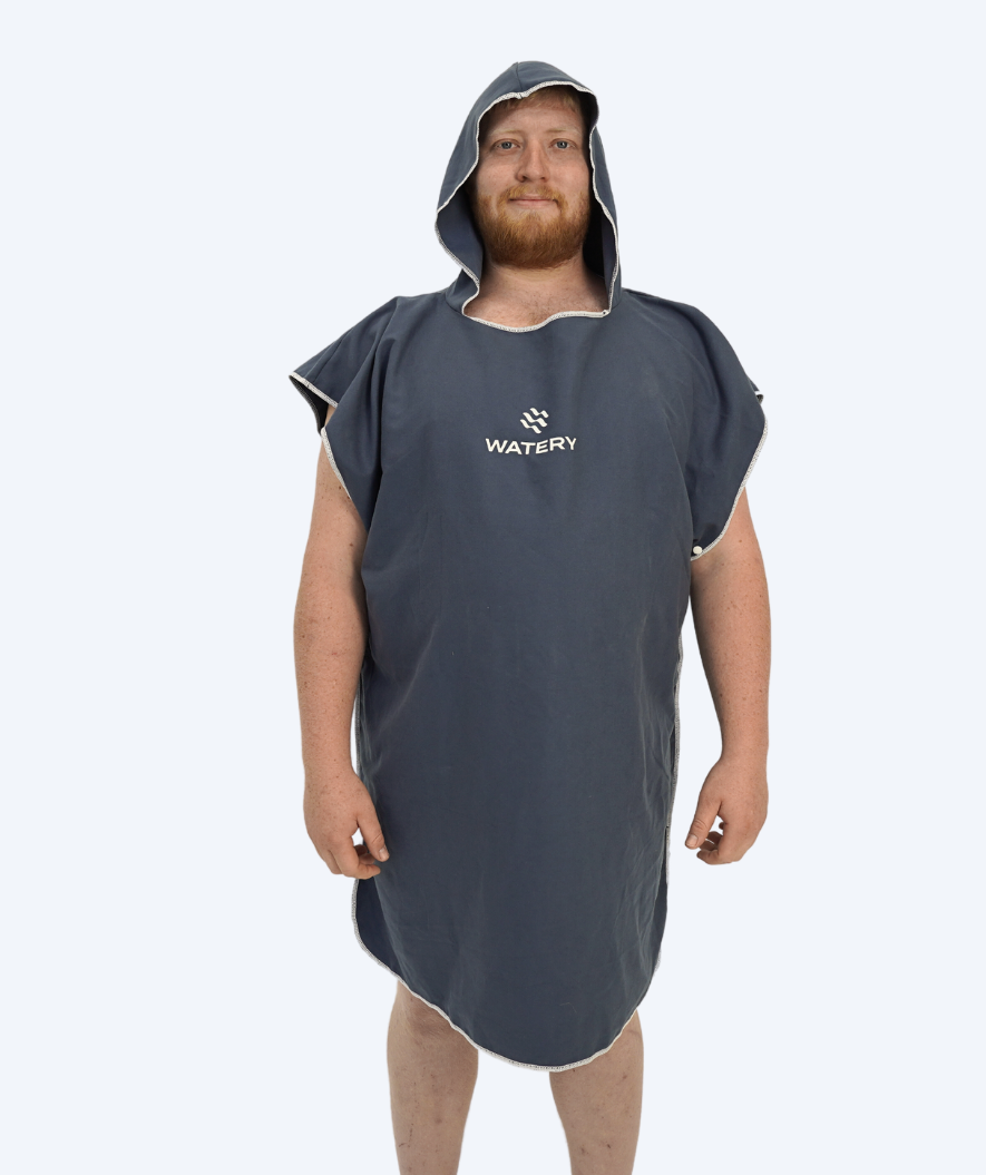 Watery Badeponcho für Erwachsene - Mikrofaser - Dunkelblau