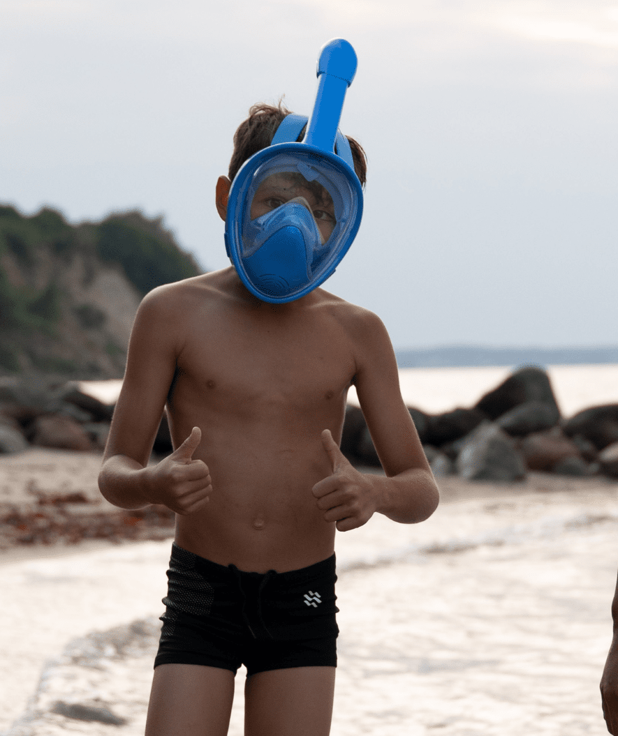 Watery Vollgesichts-Tauchmaske für Kinder - Oxygen - Schwarz