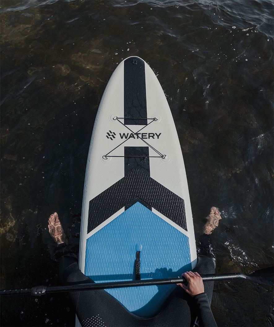 Paketangebot: 4x Watery Global Aufblasbares SUP PaddleBoard 10'6 - Rot/blau
