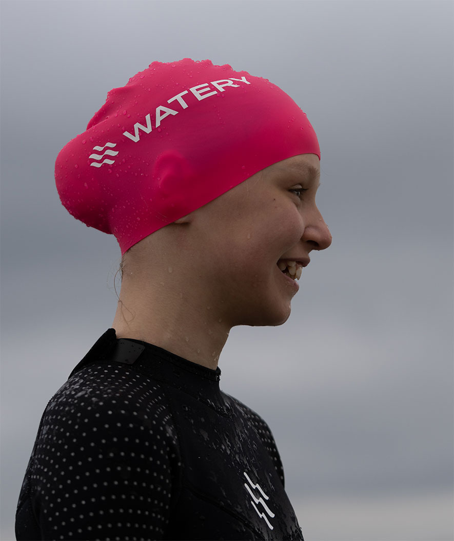 Watery Badekappe (ab 10 Jahre) - Signature - Fluo Grün
