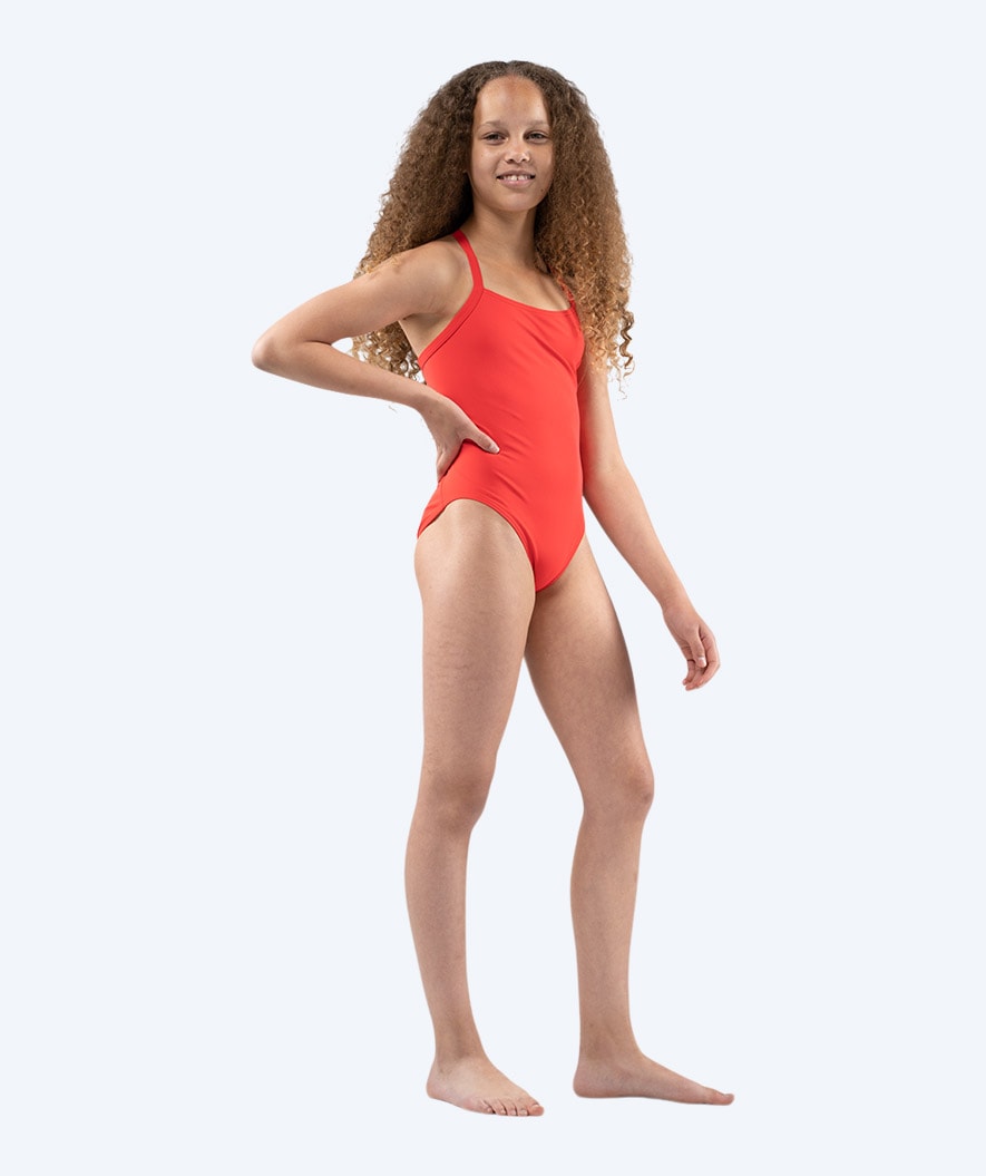 Watery Badeanzug für Mädchen - Freestyler Solid - Cherry Red